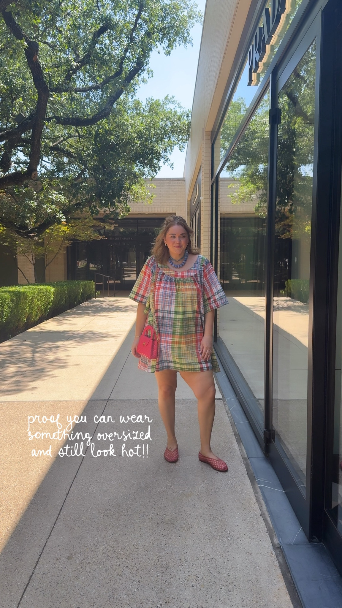 Colorful summer outfit wearing xl in dress with plenty of room!