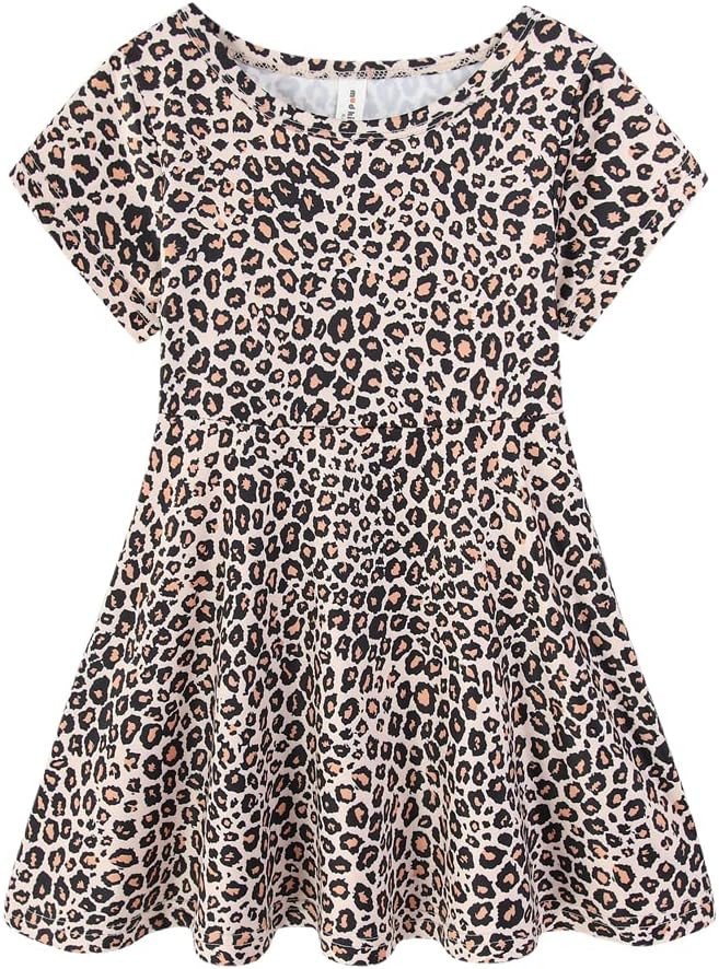 Mud Kingdom Little Girls Twirly Skater Dress for School Party Summer A-Line | Amazon (US)