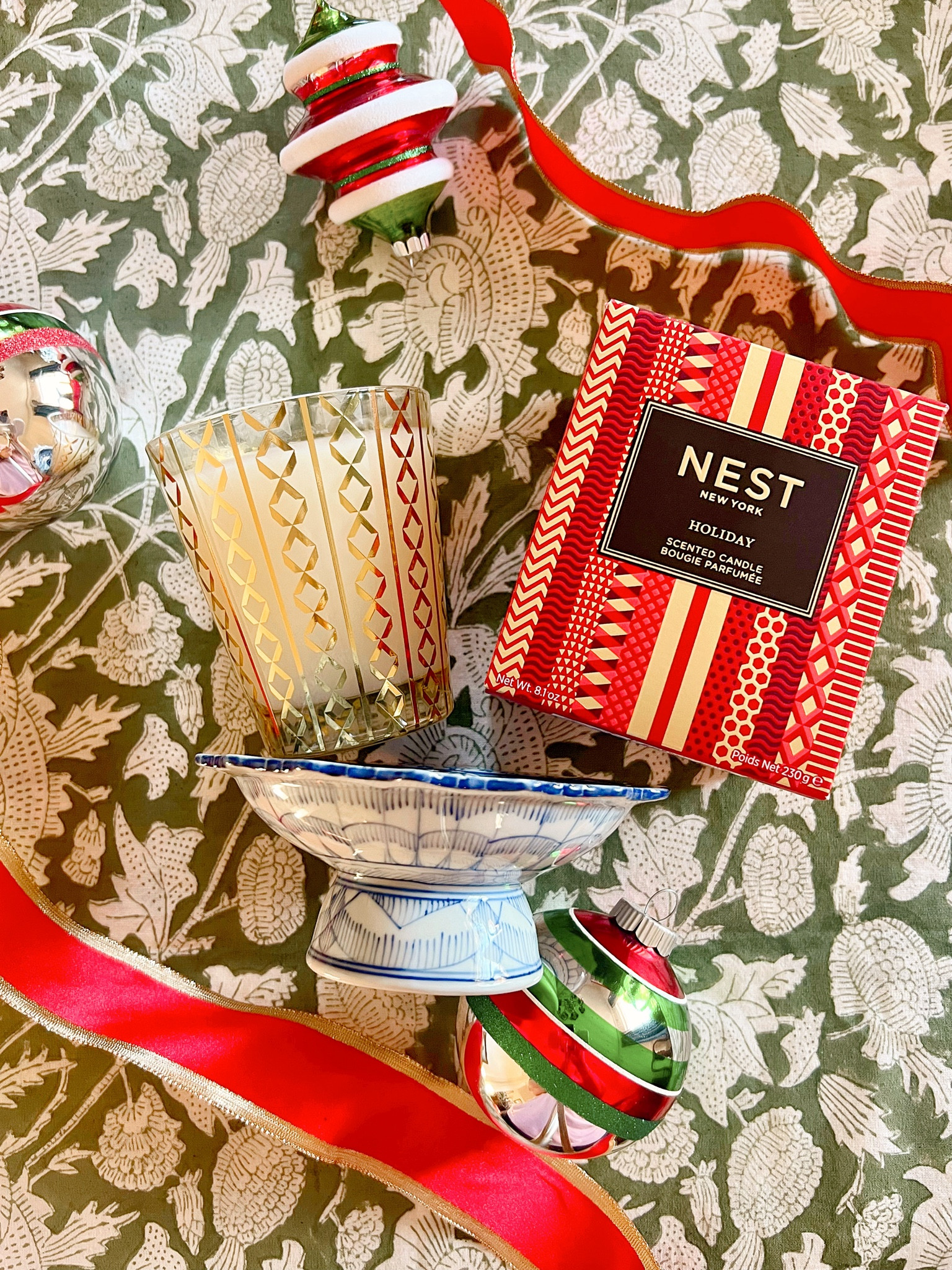 Holiday Hostess Gift Ideas with a Vintage Twist: Blue & White Pedestal Dish + Nest Holiday Candle #vintageholiday

#LTKGiftGuide #LTKSeasonal #LTKHoliday