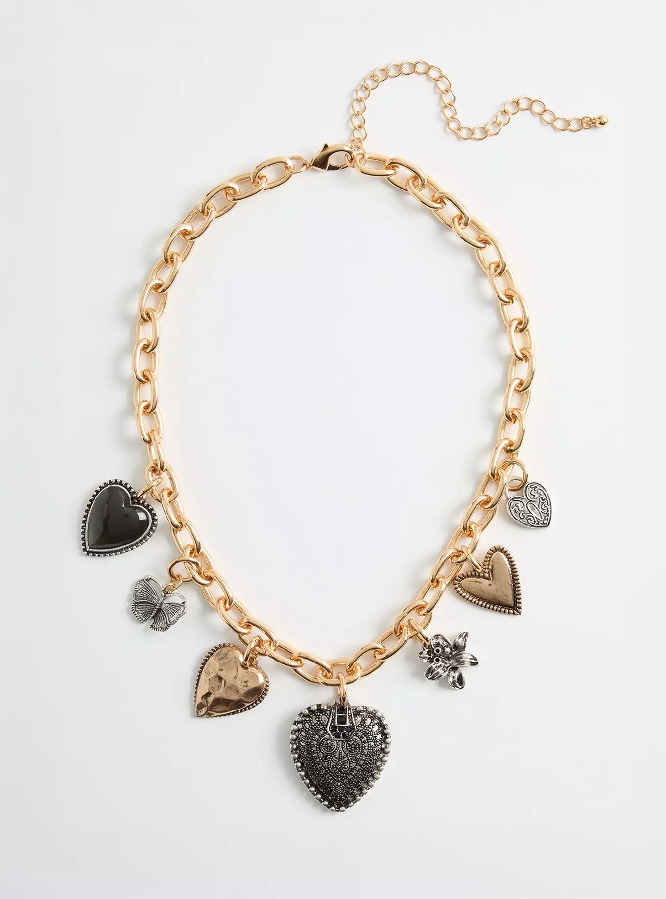 Heart Charm Statement Necklace | Torrid (US & Canada)