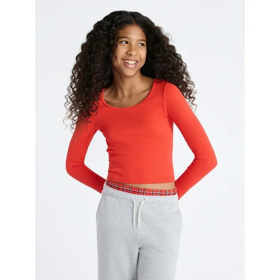 Weekend Academy Girls Seamless Top with Long Sleeves, Sizes 4-18 | Walmart (US)