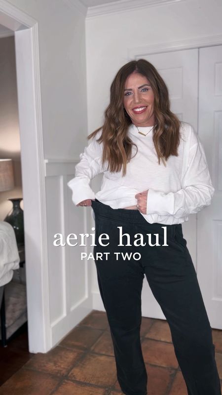 Aerie Haul: part two

Long sleeve boyfriend tee in white and black styled with these high rise joggers and leggings. They are currently on sale 40% off and available in six colors..

The new street luxe leggings, made of their premium smooth fabric are on sale 40% off! They are butter soft and lift and hold so well!

I’m wearing a size medium.


#LTKstyletip #LTKover40 #LTKsalealert