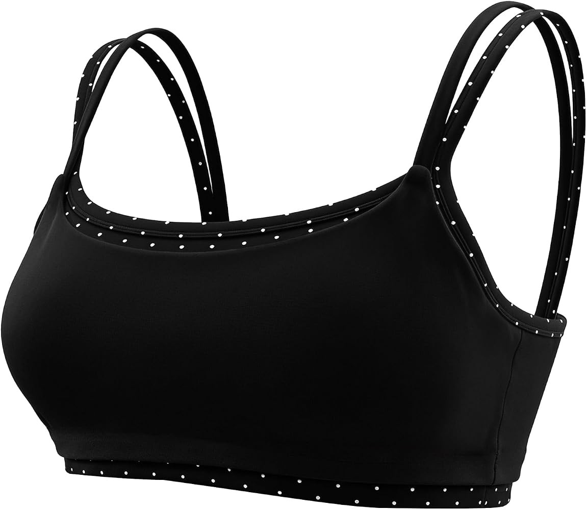 Aoxjox Women's Workout Dual Core Sports Bras Double-Layer Contrast-Color High Impact Bra Yoga Cro... | Amazon (US)