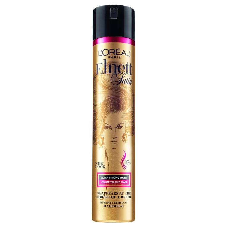 L'Oreal Paris Elnett Satin Humidity Resistant Shine Enhancing Extra Strong Hold Hair Spray, 11 oz | Walmart (US)