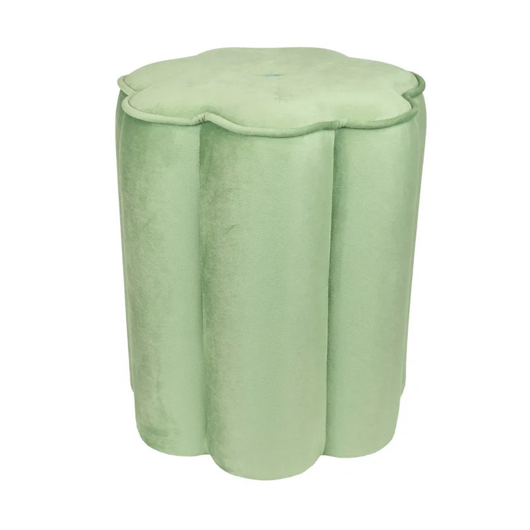 Mainstays Kids Petal Ottoman in Frosty Spruce Foam Seating for Children | Walmart (US)