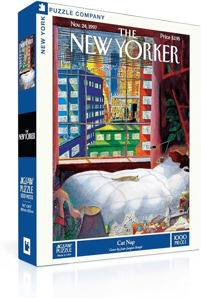 New York Puzzle Company - New Yorker Cat Nap - 1000 Piece Jigsaw Puzzle for Family Game Nights by... | Amazon (US)