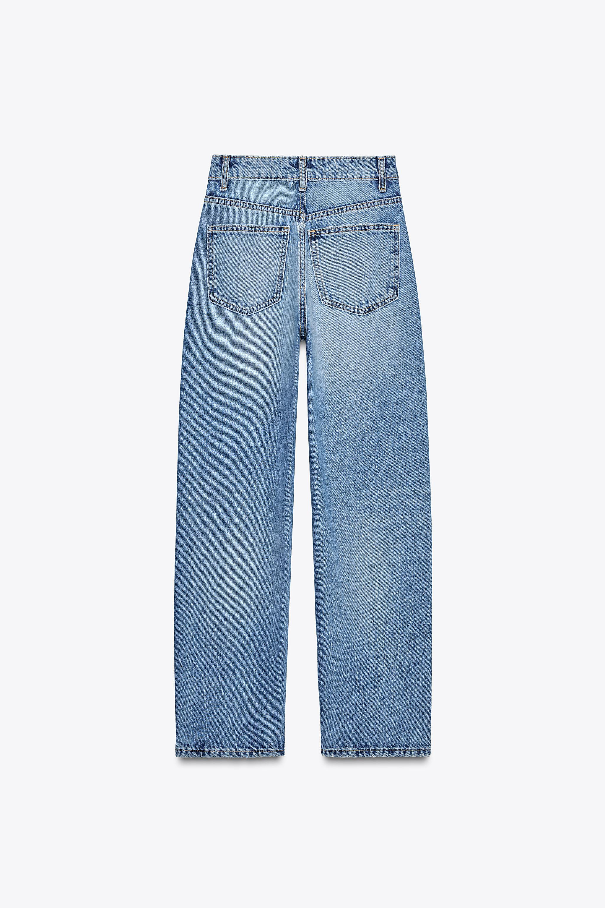 HIGH-WAISTED TRF MOM FIT JEANS | Zara US