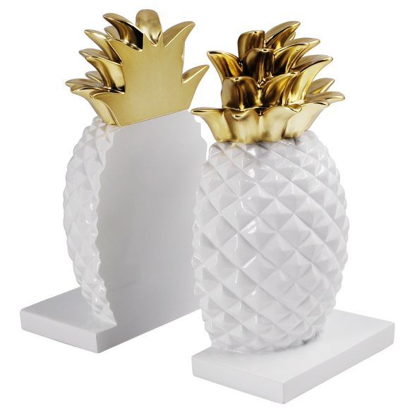 Pineapple Bookends White/Gold - Threshold™ | Target