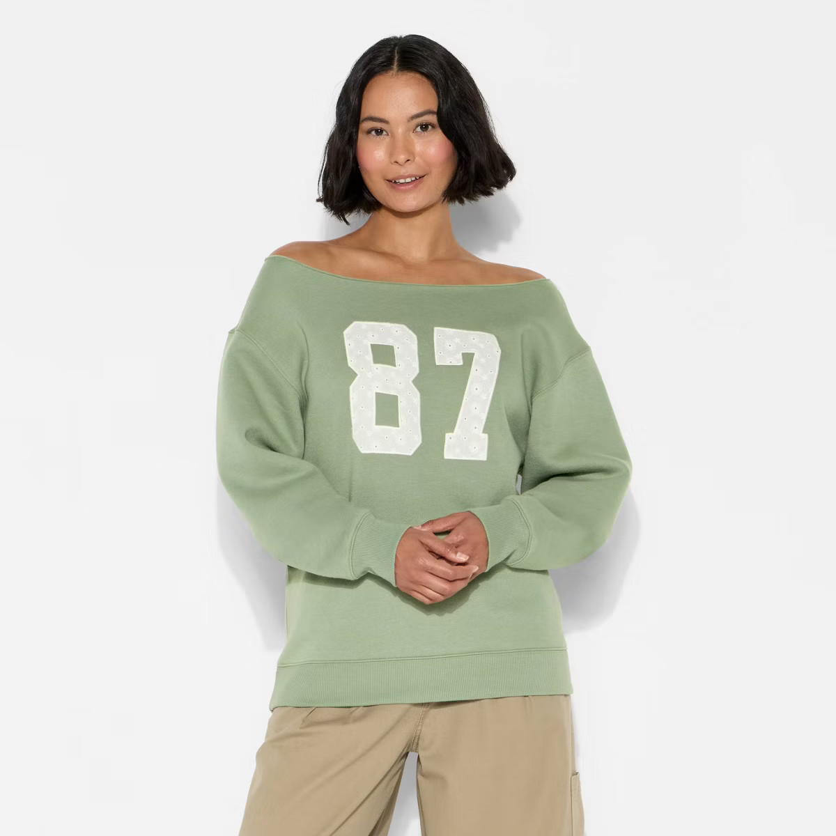 Women's Off the Shoulder Sweatshirt - Wild Fable™ | Target