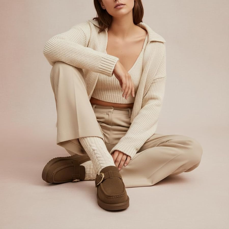 CUSHIONAIRE Origin Genuine Suede Mule Clogs for Women, Cozy Slip-On Moc Toe Loafer with Buckle an... | Amazon (US)