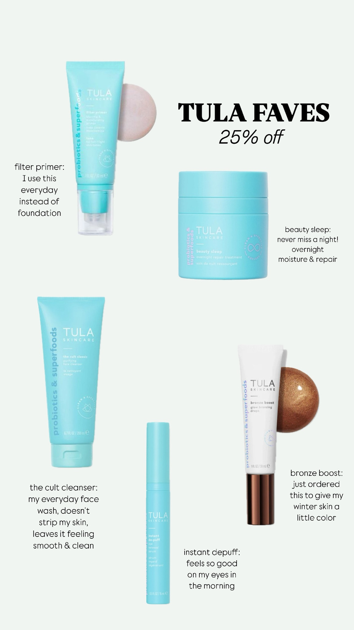 Tula Faves! 25% off flash sale

#LTKOver40 #LTKBeauty #LTKSaleAlert