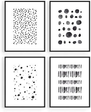 Black and White Abstract Wall Art - by Haus and Hues | Abstract Wall Art Black and White Art Artw... | Amazon (US)