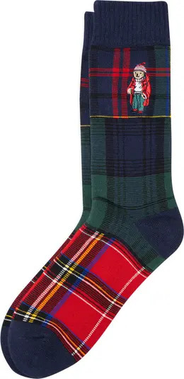 Polo Ralph Lauren Colorblock Tartan Crew Socks | Nordstrom | Nordstrom