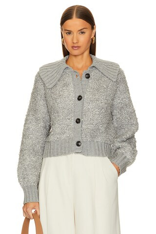 L'Academie Lavey Cardigan in Heather Grey from Revolve.com | Revolve Clothing (Global)