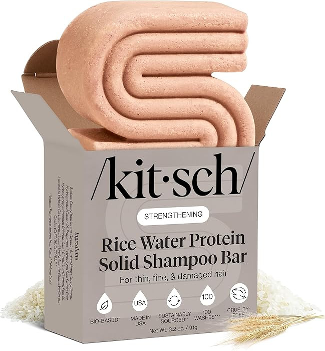 Kitsch Rice Water Shampoo Bar for Hair Growth – Strengthening Hair Shampoo for Men and Women ... | Amazon (US)