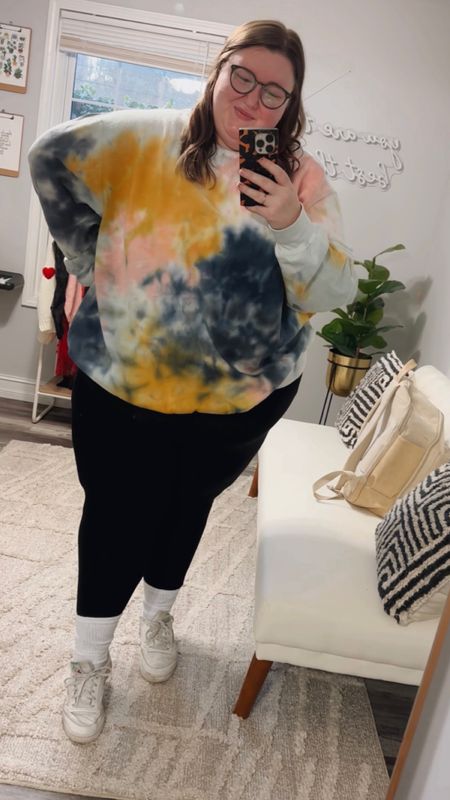 Casual Plus Size OOTD. Wearing a pair of leggings from Torrid (5), socks and bralette from Target (3X), oversized sweatshirt from Amazon (5X), and sneakers from Reebok. 

#LTKFind #LTKcurves #LTKstyletip
