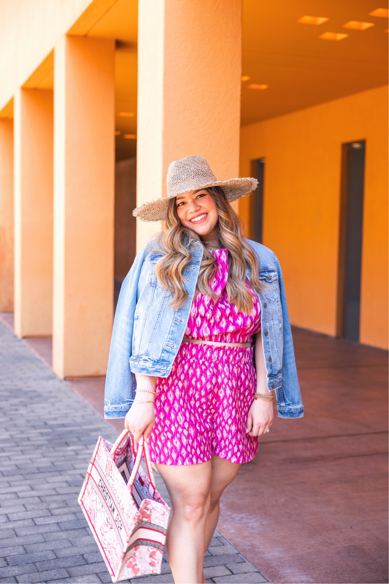 Give me a cute hat, a designer purse, and an outfit with a bright pop of color and I’ll be the happiest girl on earth. ✨

My entire spring outfit is currently on sale for 30% off making my hot pink cropped top only $45, hot pink shorts only $35, and denim jacket only $63! 💕 Best part? They all come in regular AND petite sizing! 🙌🏻

Shop this spring look by following me on the @shop.LTK app ✨ 

#LTKunder100 #LTKunder50 #LTKcurves