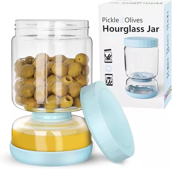 2023 Pickle And Olive Hourglass Jar Pickle Grabber Juice Separator