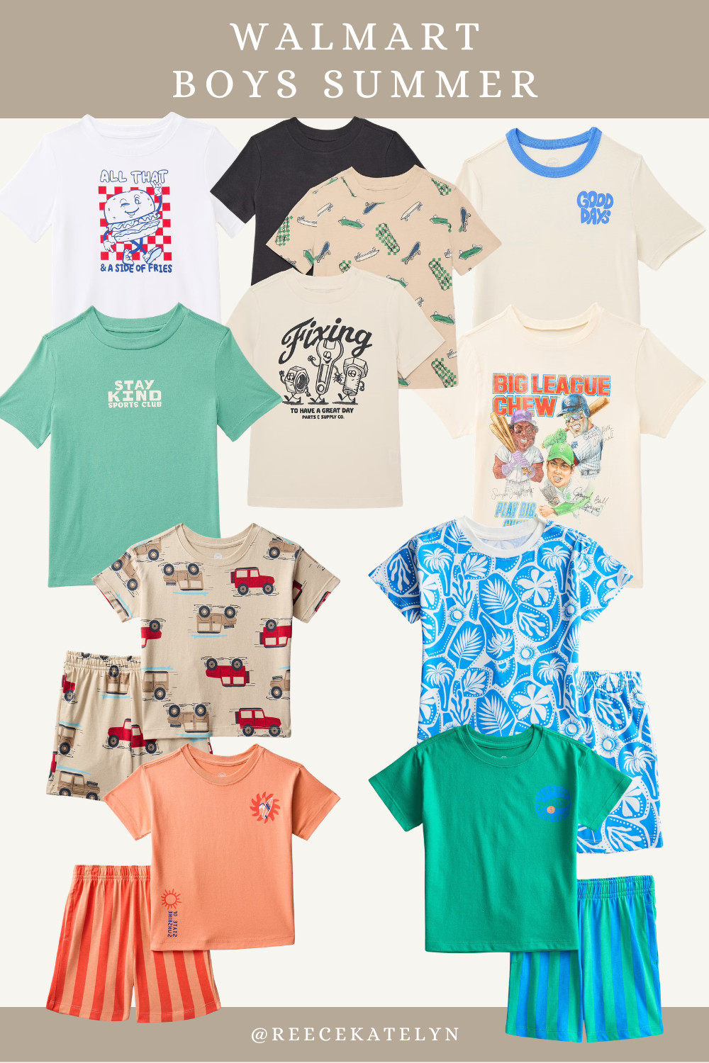 Walmart Boys Summer graphic tshirts 

 