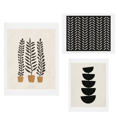 Set of 3 Modern Abstract Gallery Decorative Wall Arts - Deny Designs | Target