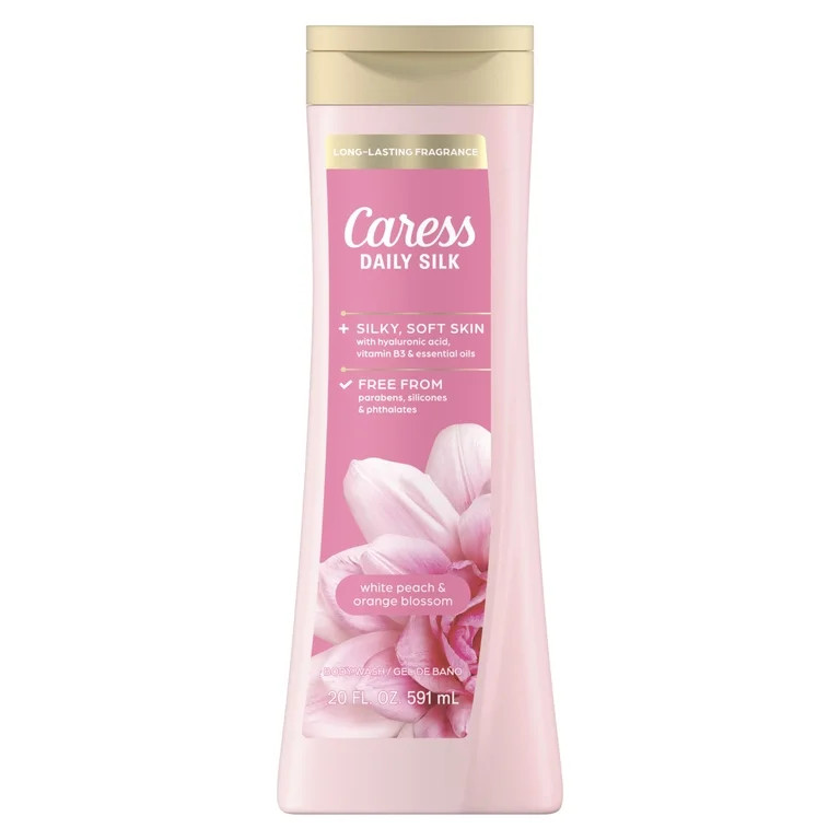 Caress Daily Silk Body Wash, Moisturizing Body Soap - Hyaluronic Acid, Vitamin B3, 20 oz | Walmart (US)