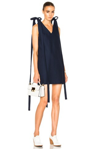 JACQUEMUS Float dress in Navy | FORWARD by elyse walker