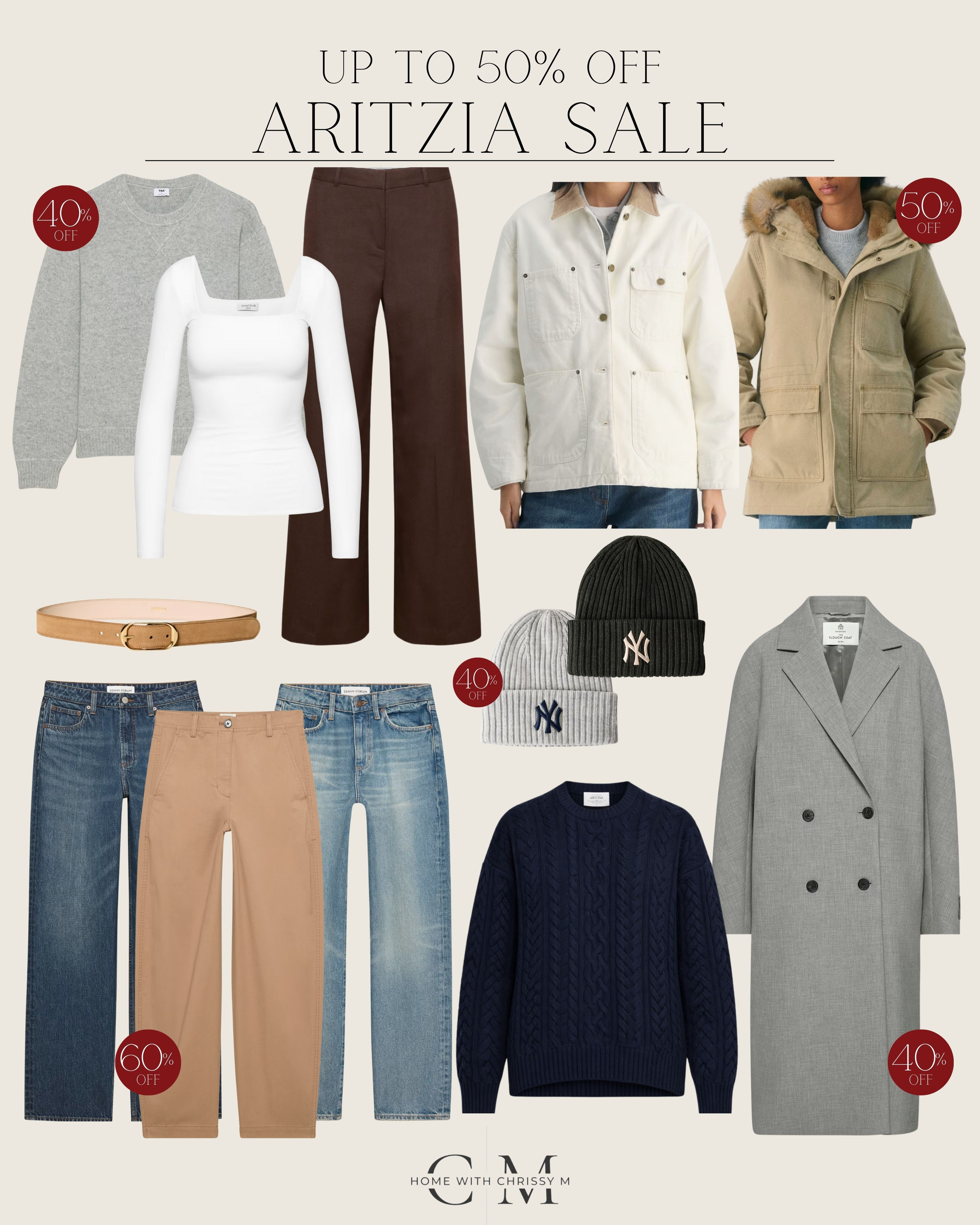 Up to 50 % Off at Aritzia!
Aritzia Sale / Holiday Sale / Knit Sweaters / Midi Dresses with Boots / Oversized Blazers / Puffer Jackets / Neutral Cardigans  / Button-Up Shirts / Layered Tops / Ankle Booties / High-Waisted Jeans / Utility Jackets / Ribbed Knit Tops / Winter Coats / Cotton Turtlenecks / Neutral Jumpsuits / Leather Crossbody Bags / Warm Beanies / Wide-Leg Trousers / Knit Midi Skirts / Oversized Flannel Shirts / Neutral Loafers / Slip Dresses with Layers / Winter Scarves / Earth-Tone Accessories / Oversized Sweaters and Cardigans / Fair Isle Sweaters / Winter Accessories / Warm Layers / Thermal Layers / Waterproof Snow Boots / Ugg Boots / 
 

 

#LTKHoliday #LTKSeasonal #LTKSaleAlert