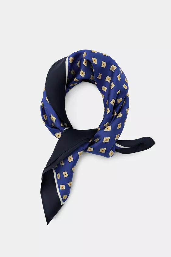 100% SILK POLKA DOT PRINT SCARF | Zara US