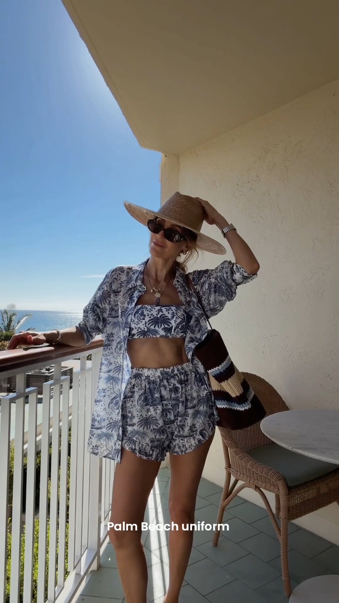 Palm Beach uniform: coffee, sunshine, and a matching set ☀️☕️💙🤍

Comment SHOP for links!
Size small on all pieces - easy matchy-matchy bathing suit and cover up that can be worn as a set!

#LTKgrwm #LTKootd #LTKSwim