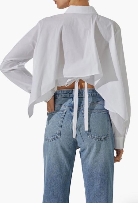 White shirt 
White top
Spring top
Jeans
Denim 
Spring outfit 
#LTKfindsunder100