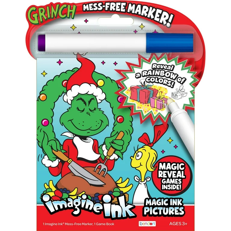 Dr. Seuss How The Grinch Stole Christmas 10-Page Imagine Ink Coloring Book, Paperback by Bendon f... | Walmart (US)