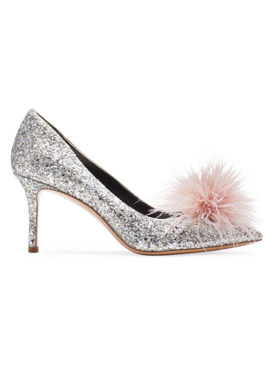 kate spade new york Marabou Glitter Embellished Pumps | Saks Fifth Avenue