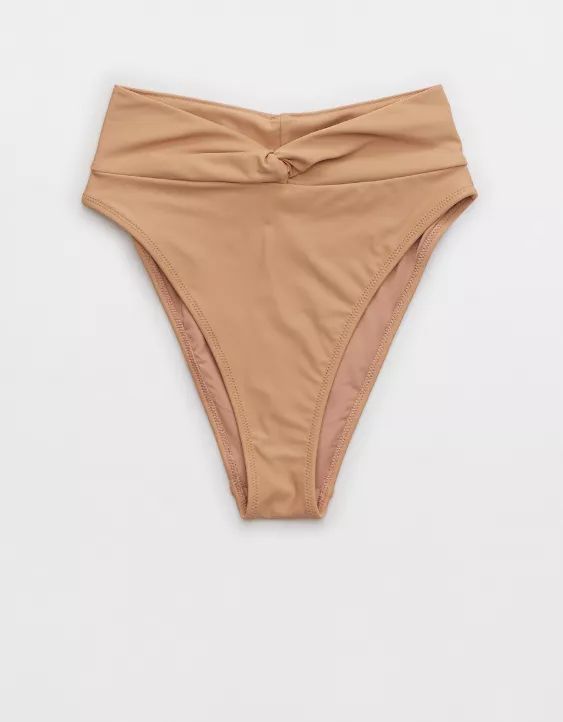 Aerie Twist High Cut Cheeky Bikini Bottom | American Eagle Outfitters (US & CA)