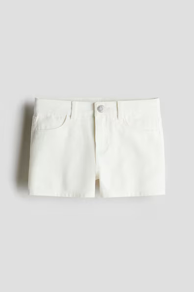 H & M - Superstretch Denim Shorts - White | H&M (US + CA)