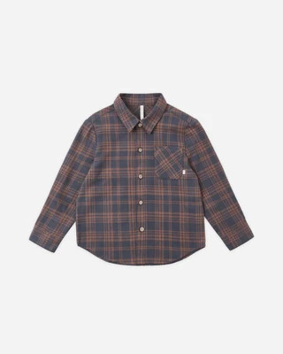 Collared Long Sleeve Shirt Midnight Plaid | Rylee + Cru