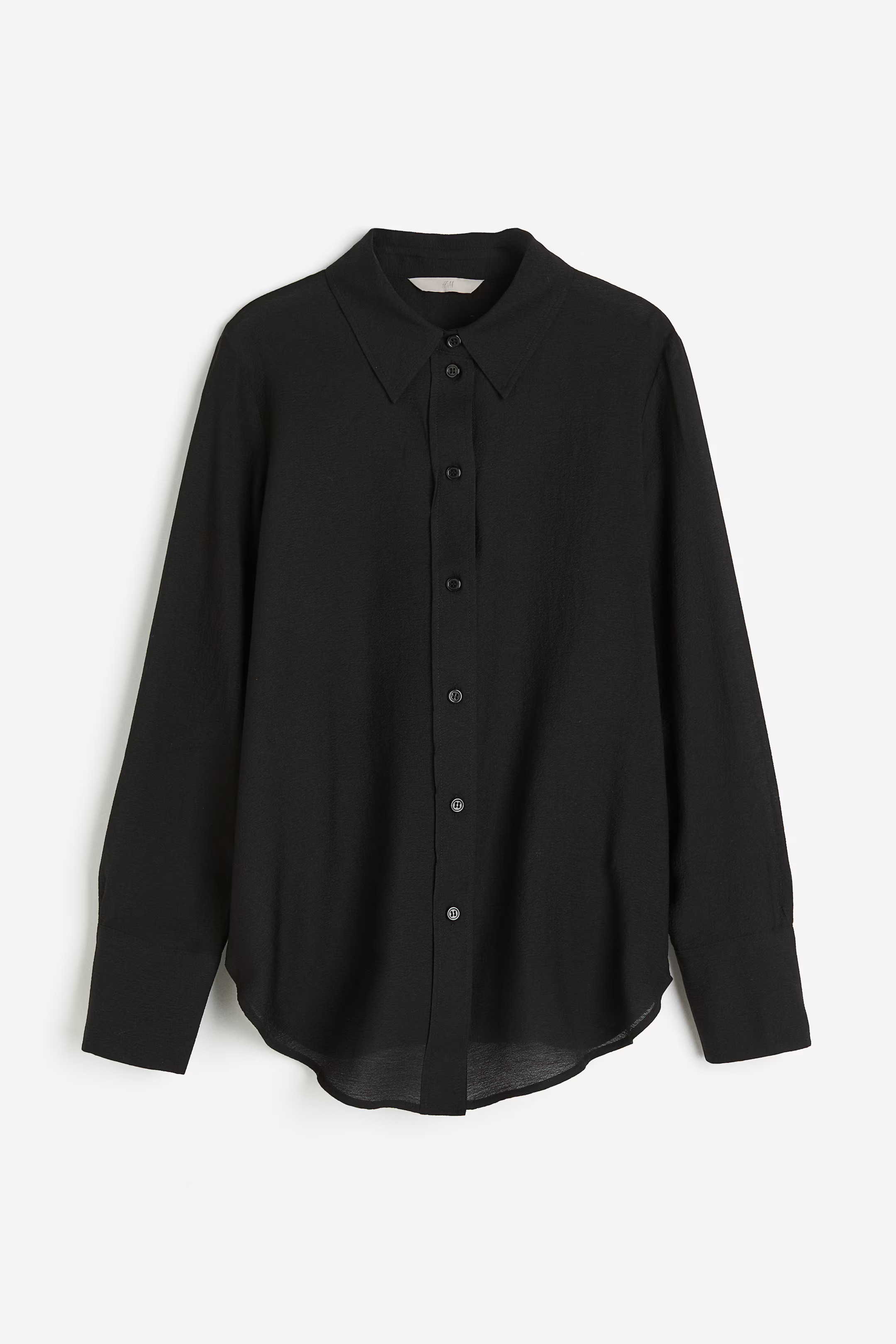 Shirt - Long sleeve - Regular length - Dark khaki green - Ladies | H&M US | H&M (US + CA)