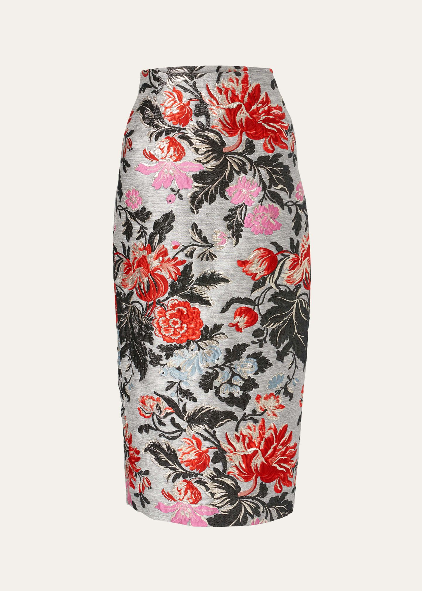 Carolina Herrera Floral Print Midi Pencil Skirt | Bergdorf Goodman