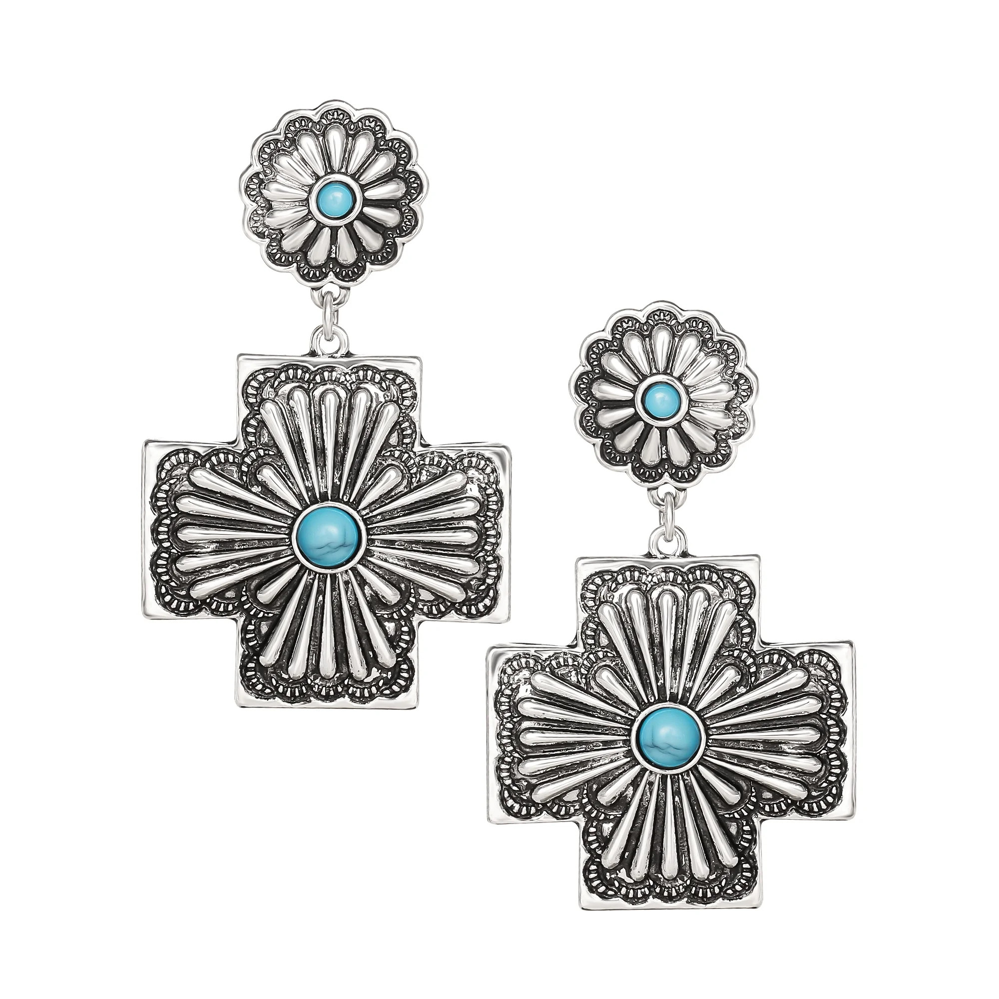 Jessica Simpson Faux Turquoise Stone Drop Earring | Walmart (US)