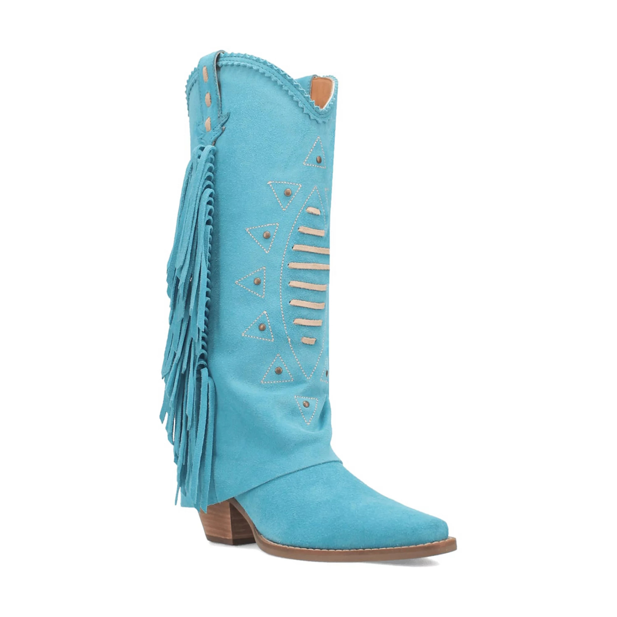 Dingo Women's Spirit Trail Side Fringed Leather Cowboy Boots | Kohl's