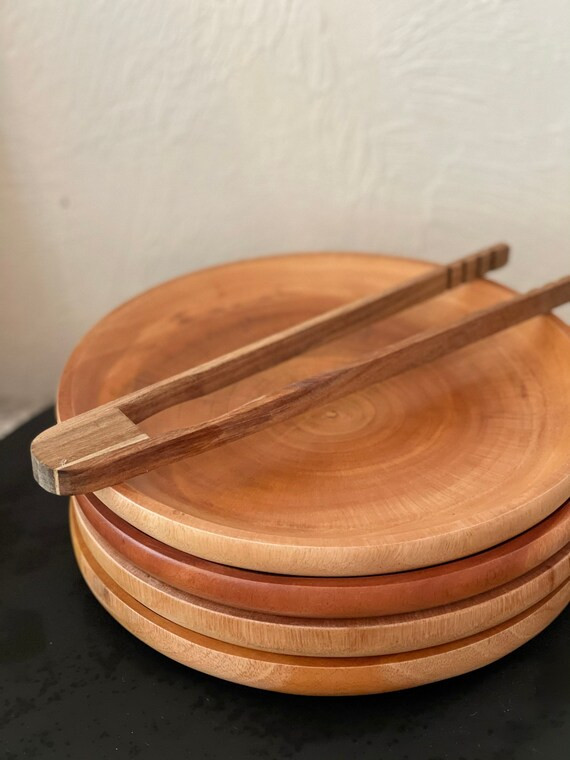 Wood Salad Tongs/ Wood Tongs/Serving Tongs/Kitchen Utensil/Kitchen Decor/Modern Wood | Etsy (US)
