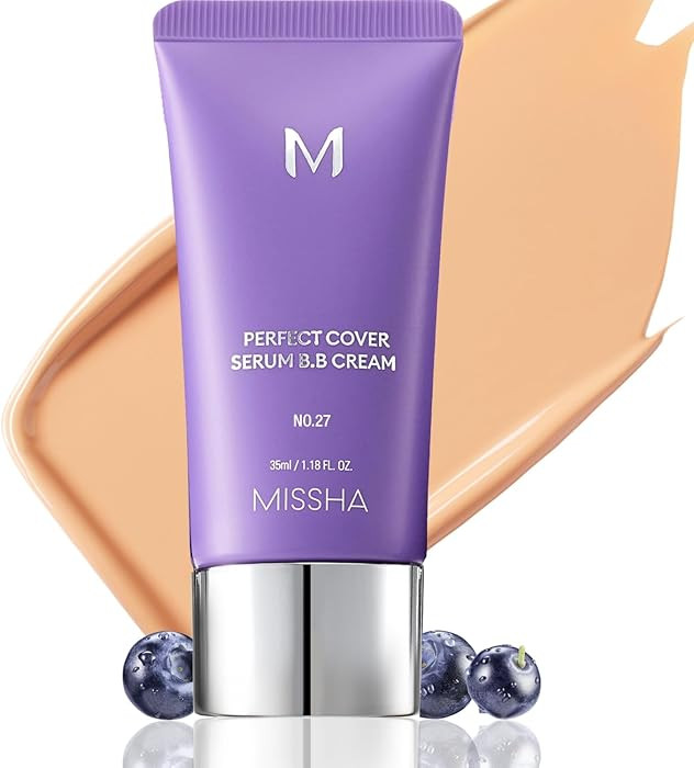 MISSHA M PERFECT COVER SERUM BB CREAM No.27 Honey Beige- Medium with Cool/Neutral Undertone, Skin... | Amazon (US)