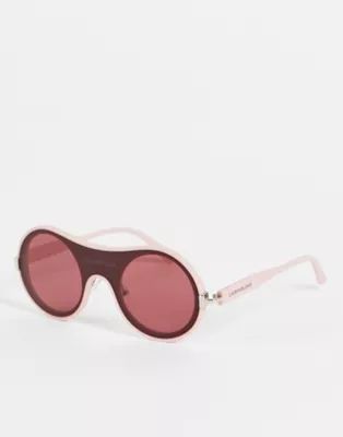 Calvin Klein Jeans pink half eye sunglasses | ASOS (Global)