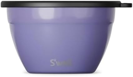 S'well Stainless Steel Salad Bowl Kit 64oz, Hillside Lavender, Comes with 2oz Mini Canister and R... | Amazon (US)