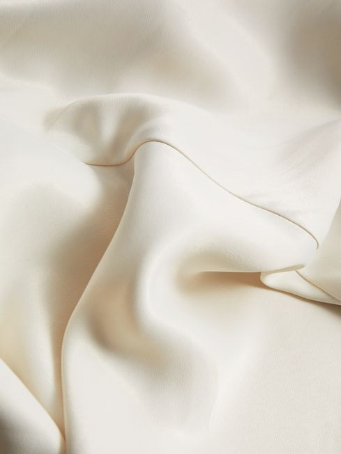 Satin High Rise Midi Skirt | Reiss UK