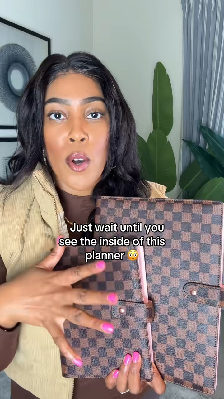 The perfect planner! You could actually use it as a planner or a journal, or so many other things. But I think we can all agree that anything checkered brown just screams luxury. ￼