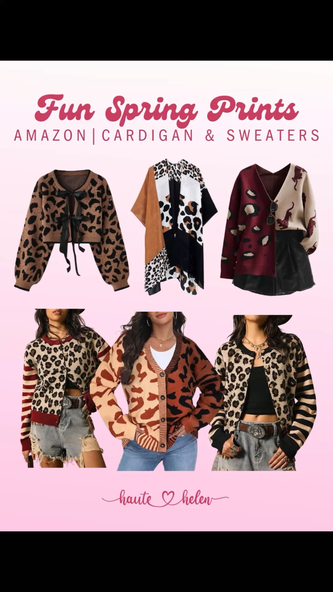 Spotted the cutest layer for spring 🐆✨

Animal prints are having a moment. Throw over denim and a tee and you're instantly that girl. Effortless, cozy, but still spicy! 💖

#animalprint #spring #cardigans

#LTKootd #LTKSeasonal #LTKgrwm