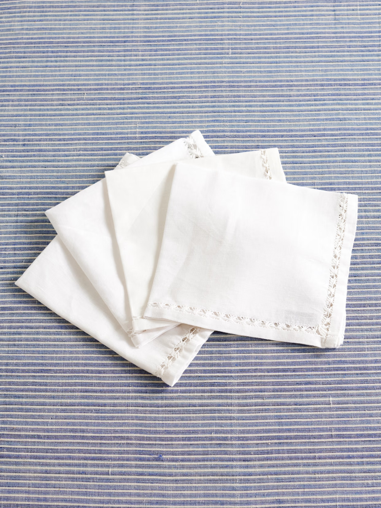 Gohar World - Set Of Four Lace-trimmed Cotton And Linen-blend Napkins - White - One size | NET-A-PORTER APAC