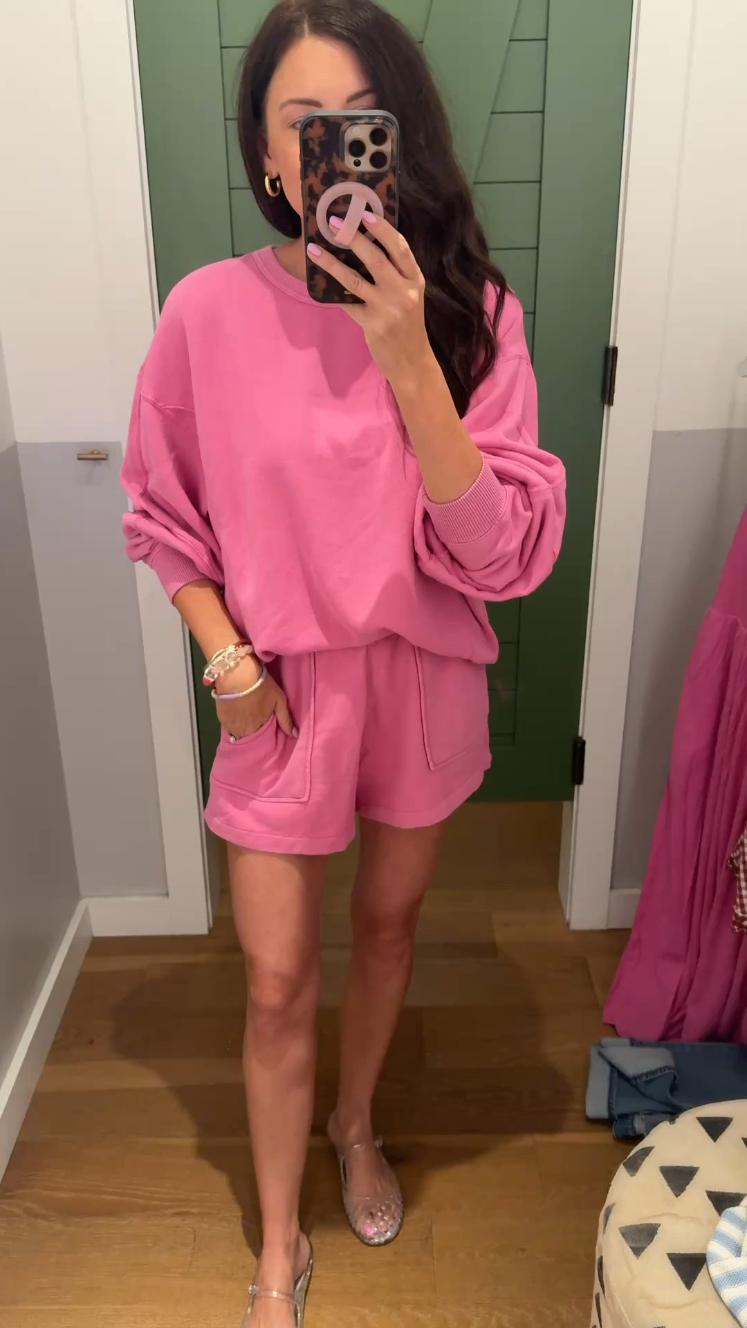 Aerie does it again👏🏻💗 this pink!!!
Wearing an xs in the pullover (size down)
Small in shorts
Jelly mules run tts + seriously SO COMFY! 

#LTKSeasonal #LTKSaleAlert #LTKootd