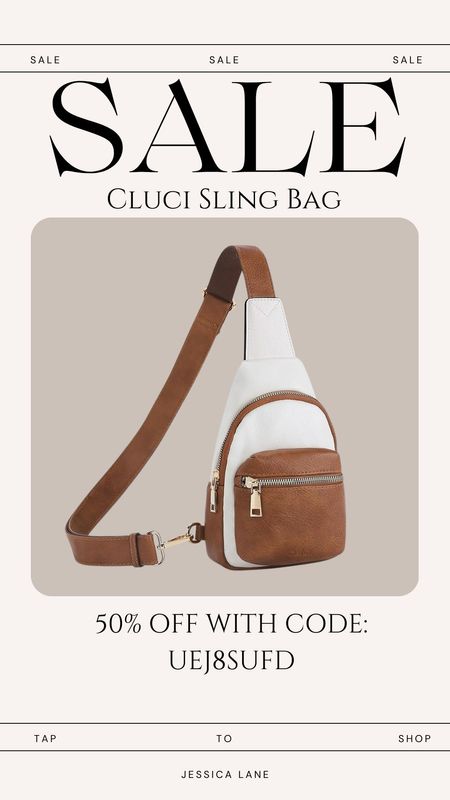 Amazon deal, save 50% on this small sling bag from Cluci. Use the code provided. Amazon accessories, sling bag, crossbody bag, cluci Fashion bags, Amazon deal, travel bag, purse

#LTKItBag #LTKSaleAlert #LTKTravel