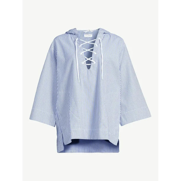 Free Assembly Women's Lace Up Hoodie - Walmart.com | Walmart (US)